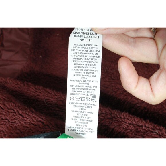 LL Bean Bean's Down Jacket Fleece Lined Colorblock Multicolor Size M 10-12 - Picture 10 of 13